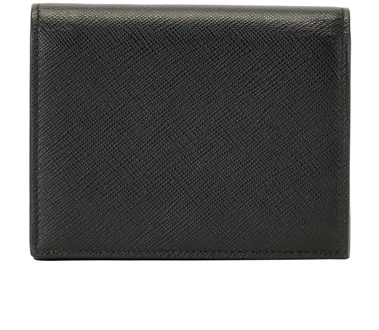 Prada Greca Zig-Zag Bifold Wallet, &pound;140, Accessories, Black, Leather, Back view